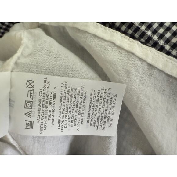 J.Crew Women's Black White Classic Gingham Plaid Ruffle Short Mini Dress 10 - Picture 7 of 7